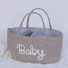 Large Capacity Storage Basket Cotton Rope Cosmetics Storage Baby Nappy Organiser  for Newborn