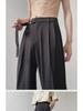 Pantaloni largi drapați la modă pentru bărbați Napoli - Pantaloni de costum japonezi de lux ușor