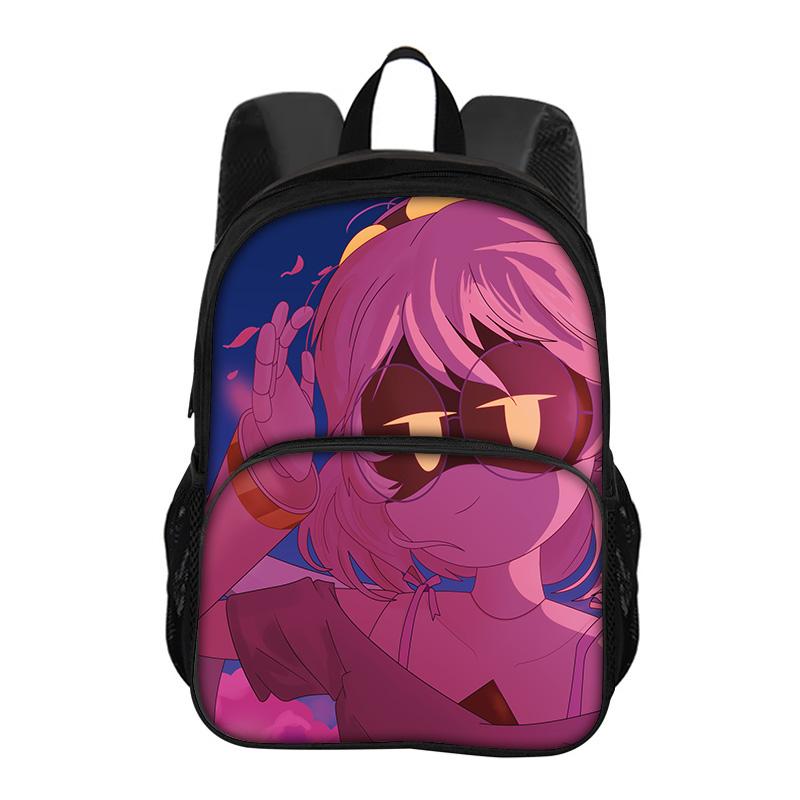Murder Drone Circular Front Pocket Backpack Versatile Cartoon Large Capacity Boy or Girl School Birthday Best Gift