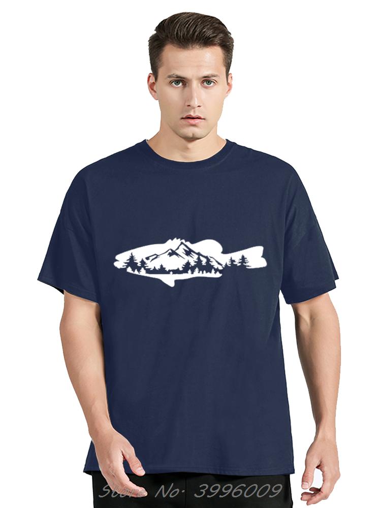 Summer Men T Shirt Street Style Retro Hiphop Fish Cartoon T-shirt Fashion Top Fisherman Vintage Oversize TShirt Streetwear