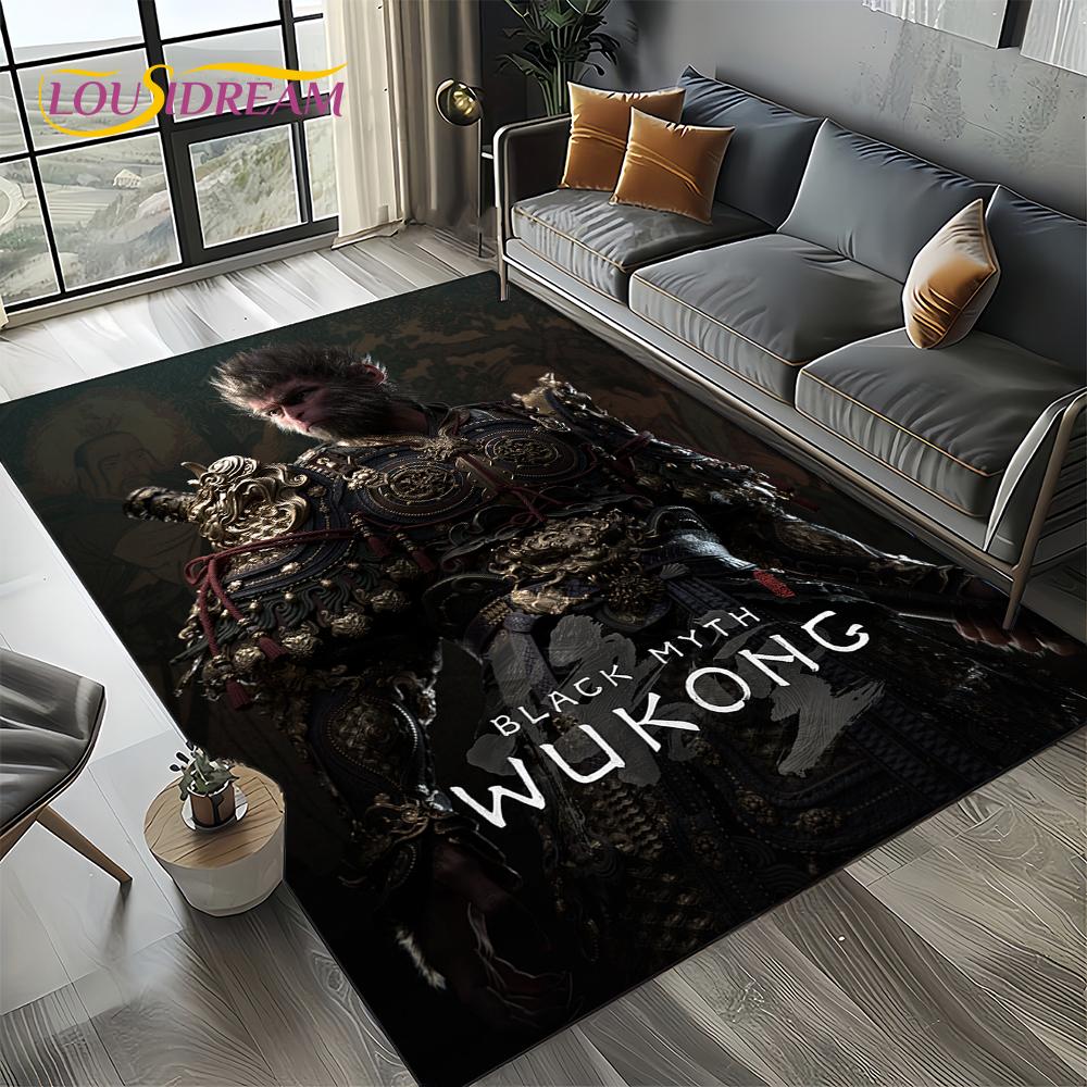 

3D Черный Миф Сунь Укун Король Обезьян Мультяшный Игровой Ковер Коврик для Спальни Гостиной Дома Декор Дивана, Детский Декор Напольный Коврик 40x60cm( 15x23in )