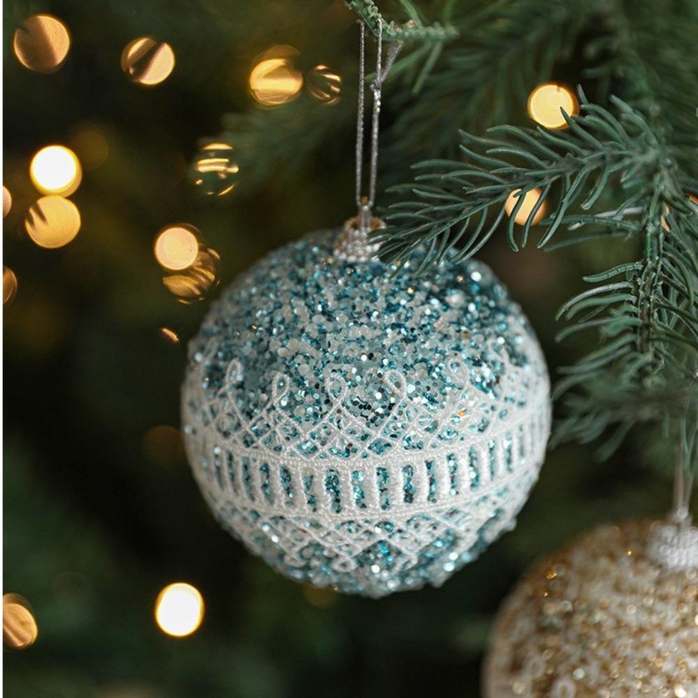New 8CM Christmas Ball Pendant Creative Plastic Xmas Tree Decor Gifts Shatterproof Christmas Decorations Xmas
