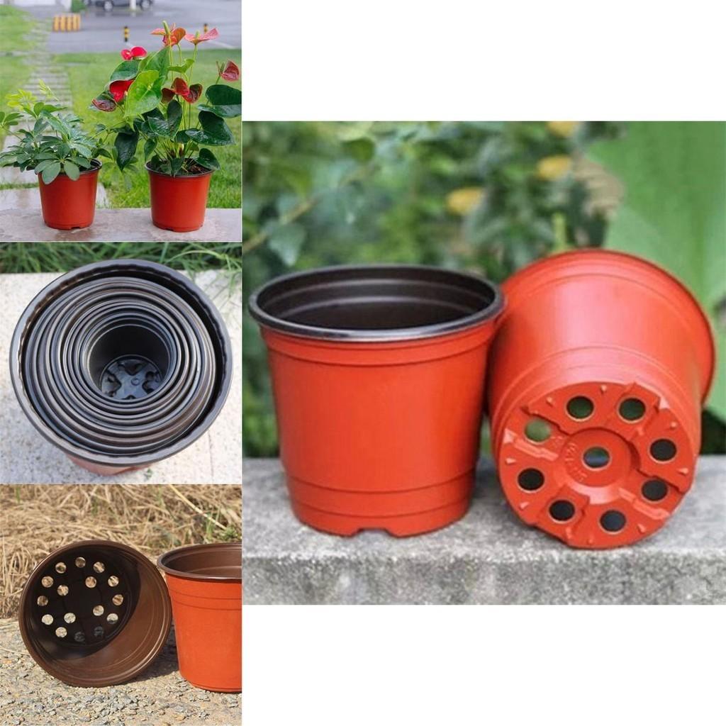 10/50/100 pièces Pots de fleurs en plastique pour semis avec caractéristiques de drainage équilibré**