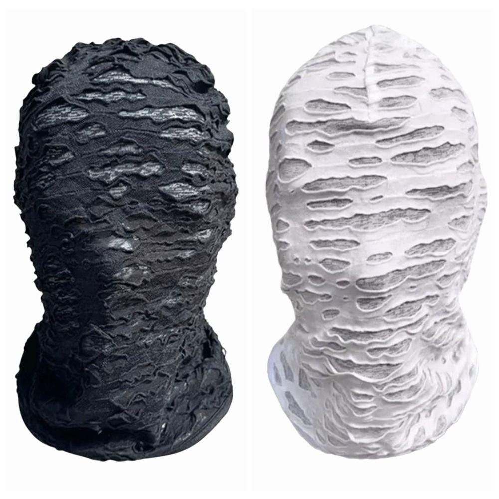 Black Color Full Ski Mask No Hole Design Head Cover Hat Fashion Balaclava Cap Cosplay Events