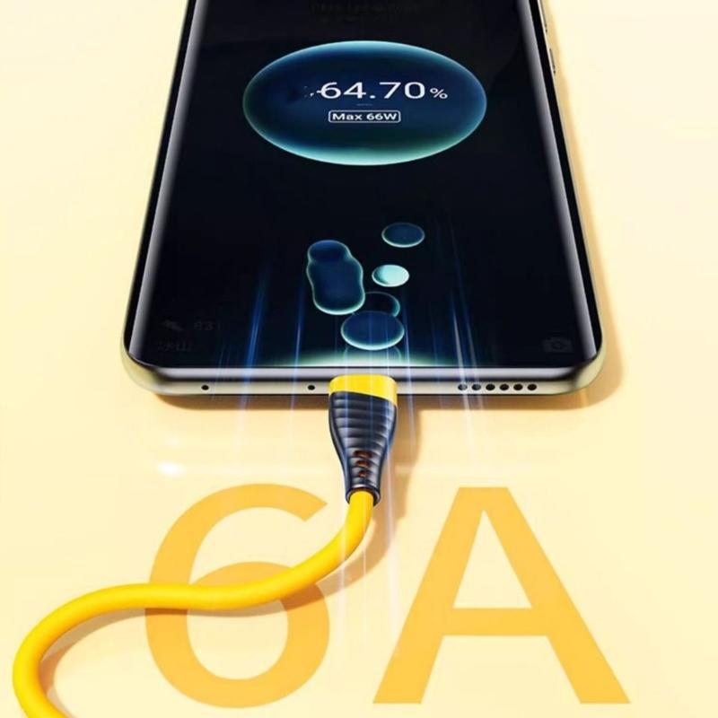 120W USB C Cable Durability Nylon Cord Offers Fast 6A Charging And Data Sync Charging Cord For Various Devices