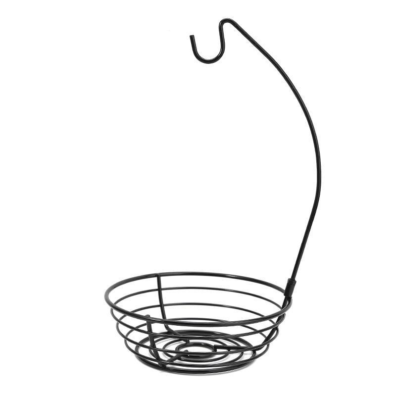 Obstkorb aus Eisen mit abnehmbarem Bananenhaken – kreatives Aufbewahrungsregal für Snacks