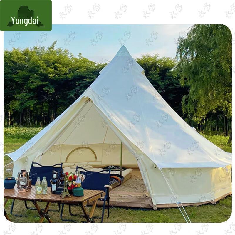 Large Outdoor Glamping Yurt Tent with Stove Jack