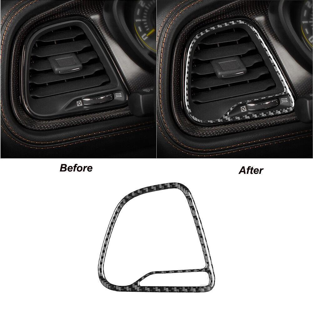 For Dodge Challenger Carbon Fiber Driver Side Air Vent Outlet Cover Trim