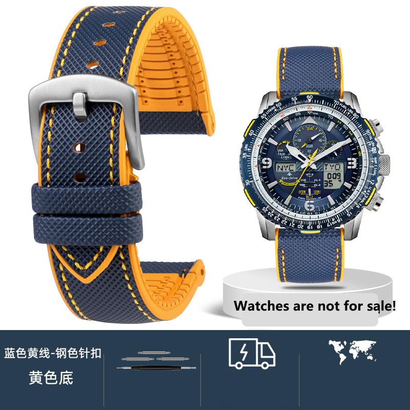 20mm 21mm 22mm 23mm 24mm Unisex Hochwertiges Nylon-Gummi-Unterband Wasserdichtes Uhrenarmband für jede Uhrenmarke Herrenarmband