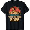 Vintage Year of Horse Tshirt 2026 Chinese New Year Horse Zodiac Unisex Women TShirt Retro Horse Pattern Printed Tops Y2k Clothes