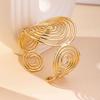 Verstellbares Damen Spiral Offenes Manschettenarmband Metalllegierung Manschette Armring Schmuck Geschenke