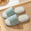 Linen Couple's Slippers Indoor Home Household Women Slippers Cotton Linen Couples Anti-slip Slippers Floor Mute Sandals Slippers