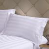 White Cotton Satin Stripe Pillowcase Pair with Free Shipping
