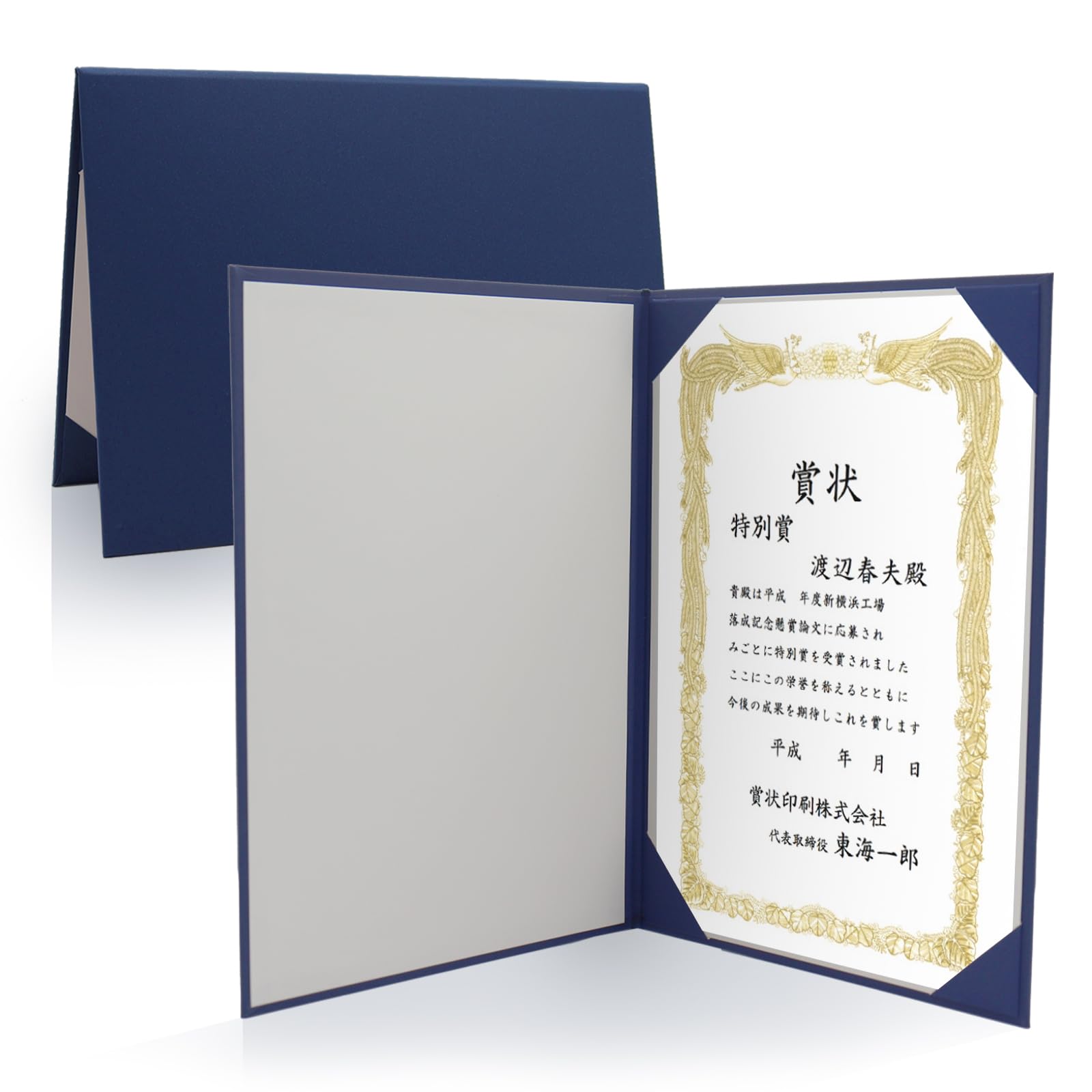 LINOFLE Certificate File [Waterproof Film Included] 10-Pack - Certificate File, Certificate Case, Certificate Holder - Bi-fold, A4/B5 Size, Portrait/L