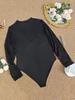 Plus Size Lace See-through Bodysuit with Open Crotch and Hollow-out Design