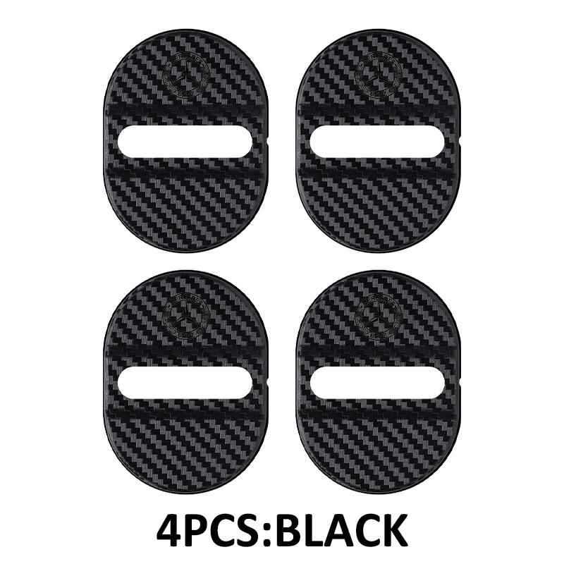 AABIA1 For Benz Car Door Lock Anti Rust Protective Cover Carbon Fiber Door Lock Protection Accessories AMG CLA CLS C180 C200 W204 W205