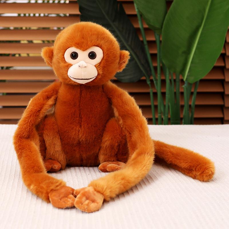 Cartoon Golden Monkey Doll Plush Toy Long Arm Monkey Orangutan Doll Curtain Buckle Children'S Soothing Doll