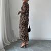 2026 Women's Clothing Fashionable Sexy Leopard Print Slim Dress
