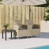 VidaXL 2-seater Garden Sofa with Table and Cushions Wicker, Outdoor Sofa, Garden Furniture, Furniture of 4003889