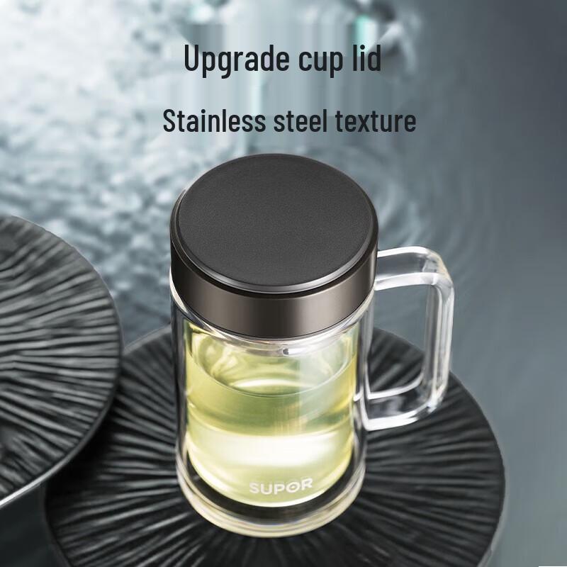 SUPOR Double-Layer Glass Mug