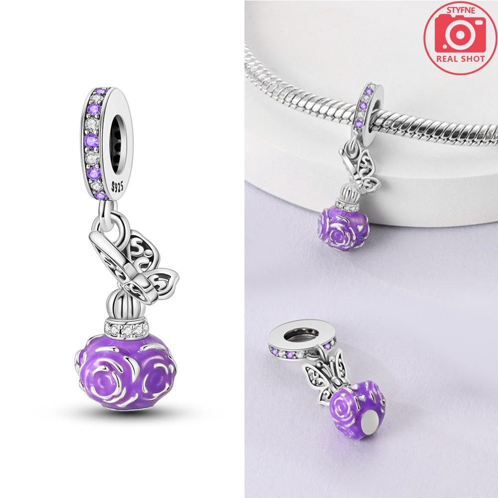 Violet Perfume Water Bottle Beads Copper Colors For Charms Copper Colors Original Bracelet For Jewelry Making