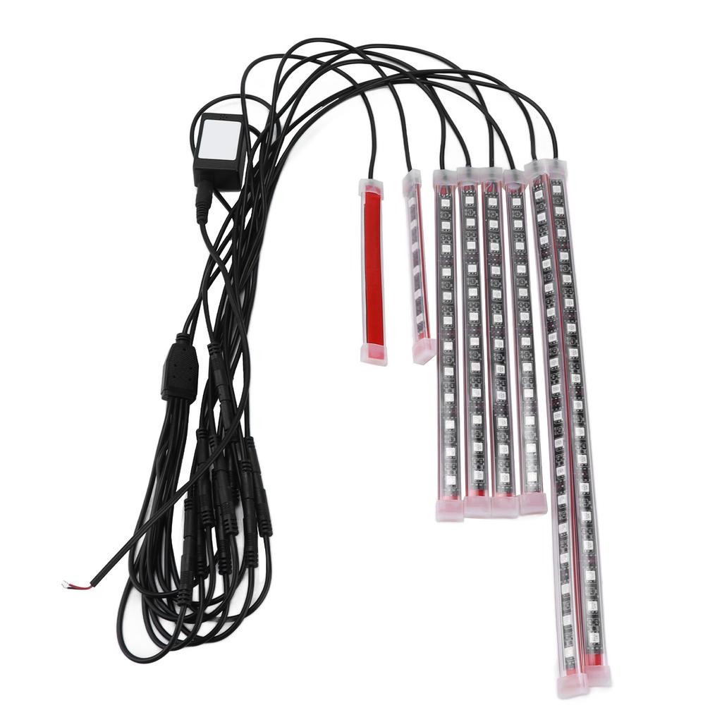 Motorcycle RGB Ambient Light APP Bluetooth Remote Control 12V 8 LED Stripes Modification