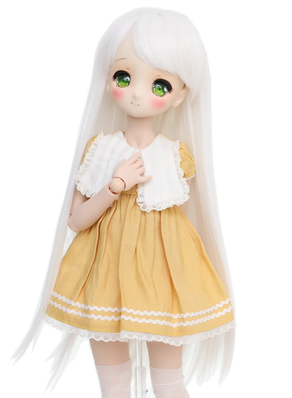 

Linfairy Парик для куклы BJD, длинные волосы, 1/3, (белый) белый