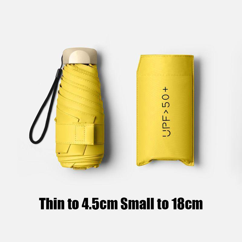 Outdoor Mini Sun Umbrella UV Protection Ultralight Folding Five-fold Umbrella Sunshade Umbrella For Daily Life