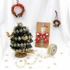 Christmas Glitter Snowflake Shape Lace Ribbons Golden Silver for Wedding Decor