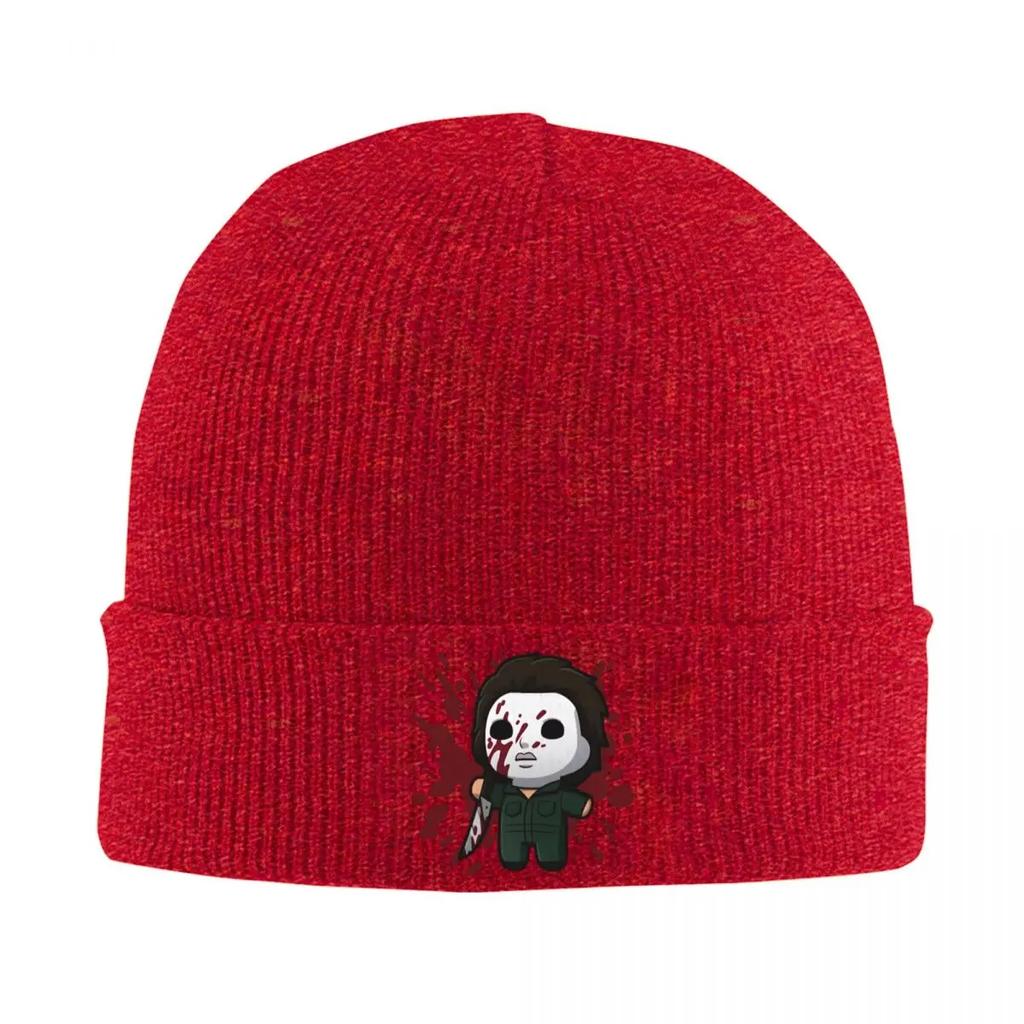 Horror-Charakter Michael Myers Mützen Herbst Winter Mützen Neue Halloween-Filmkappen Damen Herren Acryl Strickmütze