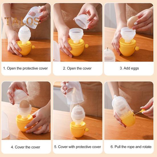 Golden Egg Maker Manual Puller Egg Yolk Mixer Quick Golden Manual Egg Spinner Portable Eggs Shaker for Eggs Easy To Use Kitchen Gadget