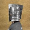 Black Moria Dwarven Battle Helmet LOTR-Inspired Medieval Armor for LARP, Cosplay, Knight Attire, and Collectible Display
