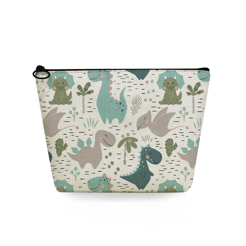Women Dinosaur Print Cosmetic Bag Toiletries Organize Travel Storage Case 6727 KTB