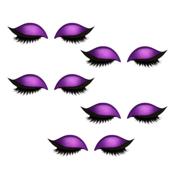 1/2/3/4/5 Pairs Lazy Eye Shadow Eyelash Patch 2-in-1 Eyeshadow Eyelashes Makeup Stickers