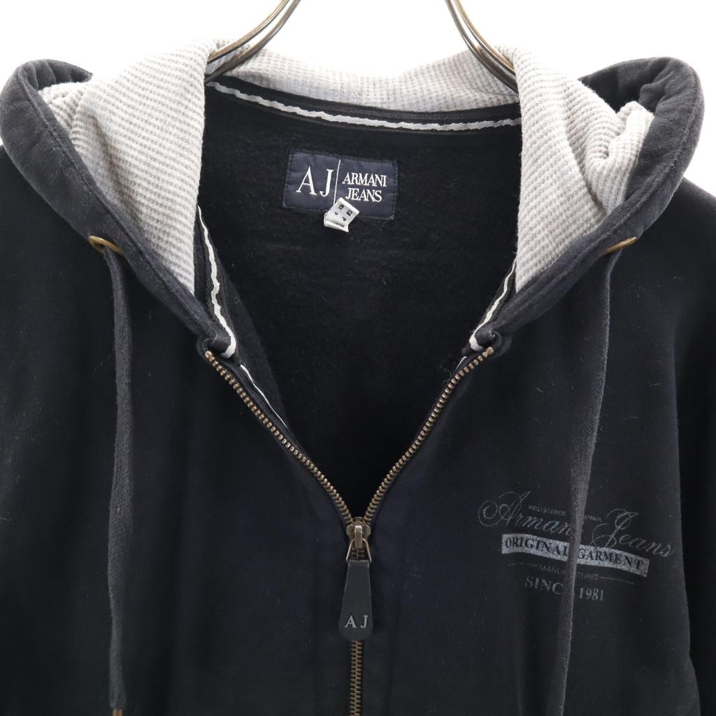 ARMANI JEANS Long sleeve Zip hoodie S black Men's Used