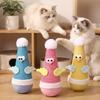 Cartoon Cat Tumbler Wobbler Toy Chicken Shaped Self-Balancing Cat Toy  Exercise Pet Toy