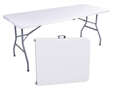 Stół Cateringowy Feta White Składany W Walizkę 180 Cm Biały