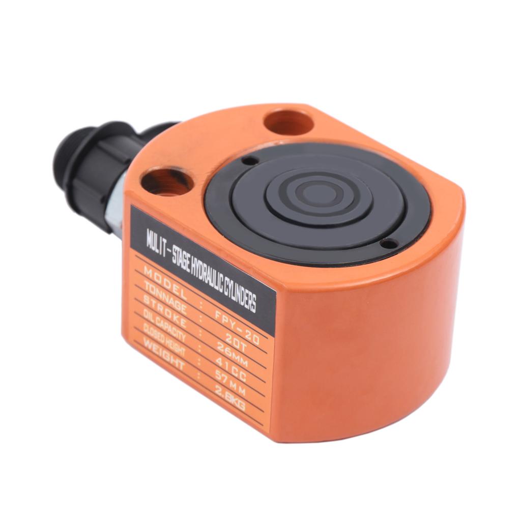 20T Hydraulic Cylinder Jack Mini Hydraulic Ram Multi-Acting Low Profile Lifting Cylinders for Machinery Shipbuilding