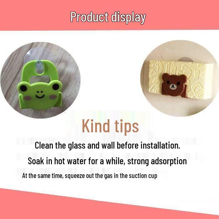 Mehrzweck-Badezimmerschwamm- & Ablagerungsgestell mit Haken