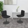 Day and Night - Day and Night Swivel Dining Chairs 2 Pcs Black Velvet