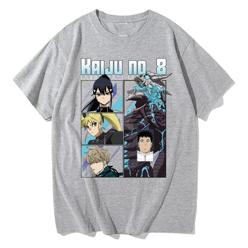 Anime Kaiju No 8 Printed T-shirt Women Men Harajuku O-neck Casual Short Sleeve T-shirt Summer Loose Streetwear Y2K Tops T-shirt