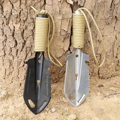 Pelle multifonctionnelle, petite pelle multifonctionnelle, truelle à main en métal pour le camping, le creusement en extérieur avec manche enveloppé