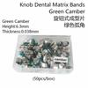 50Pcs /Box  Dental Knob Matrix Bands Stainless Steel Matrix Double-Side Contoured Anatomically Shaped Matrix Bands
