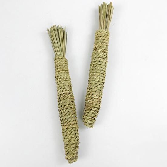 Yousheng Rabbit Toy Teeth Grinding Toy Natural Grass Hand-woven Hamster Rabbit Carrot Chew Toy Cage Accessories
