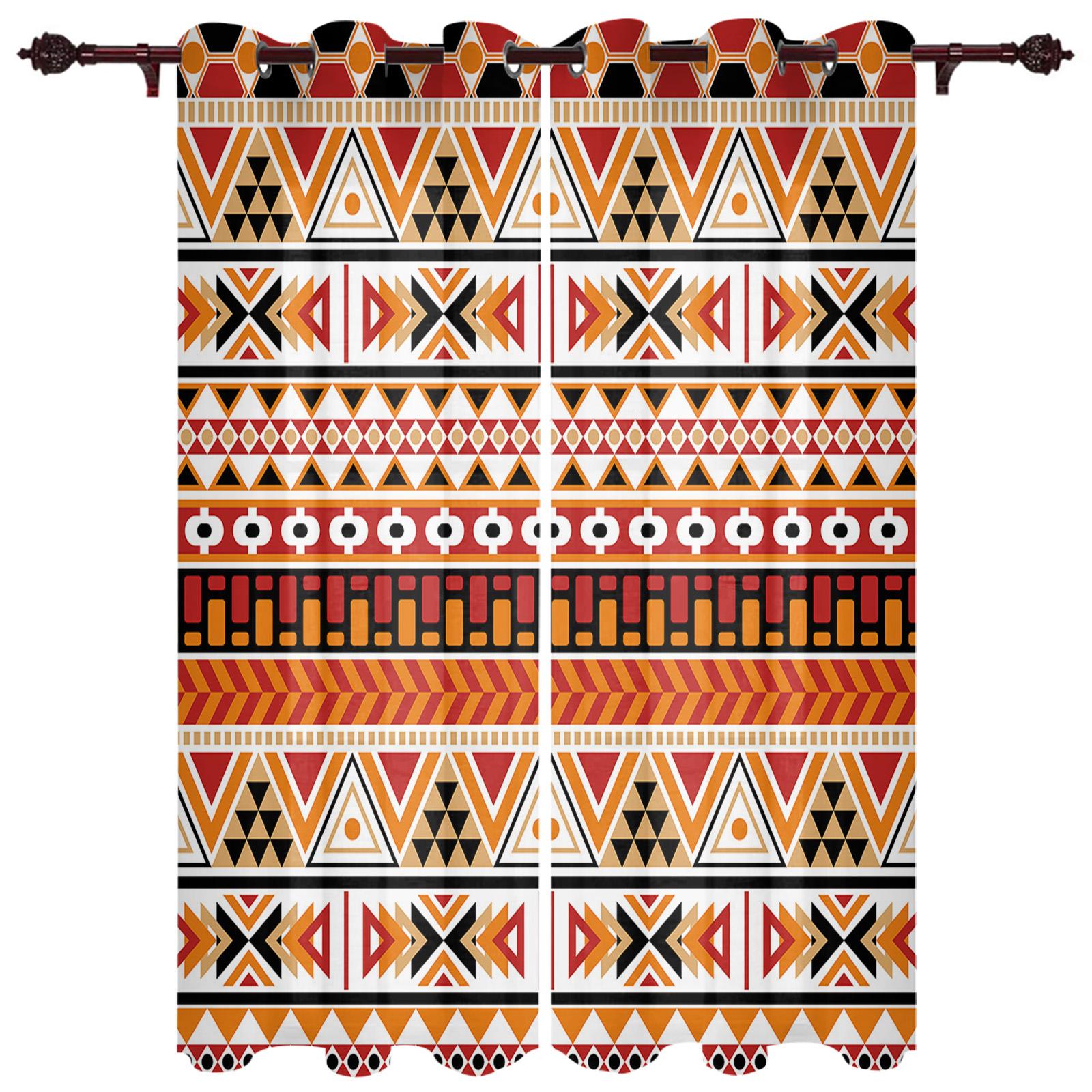 Шторы для окон с узором ацтеков для гостиной — фото 7