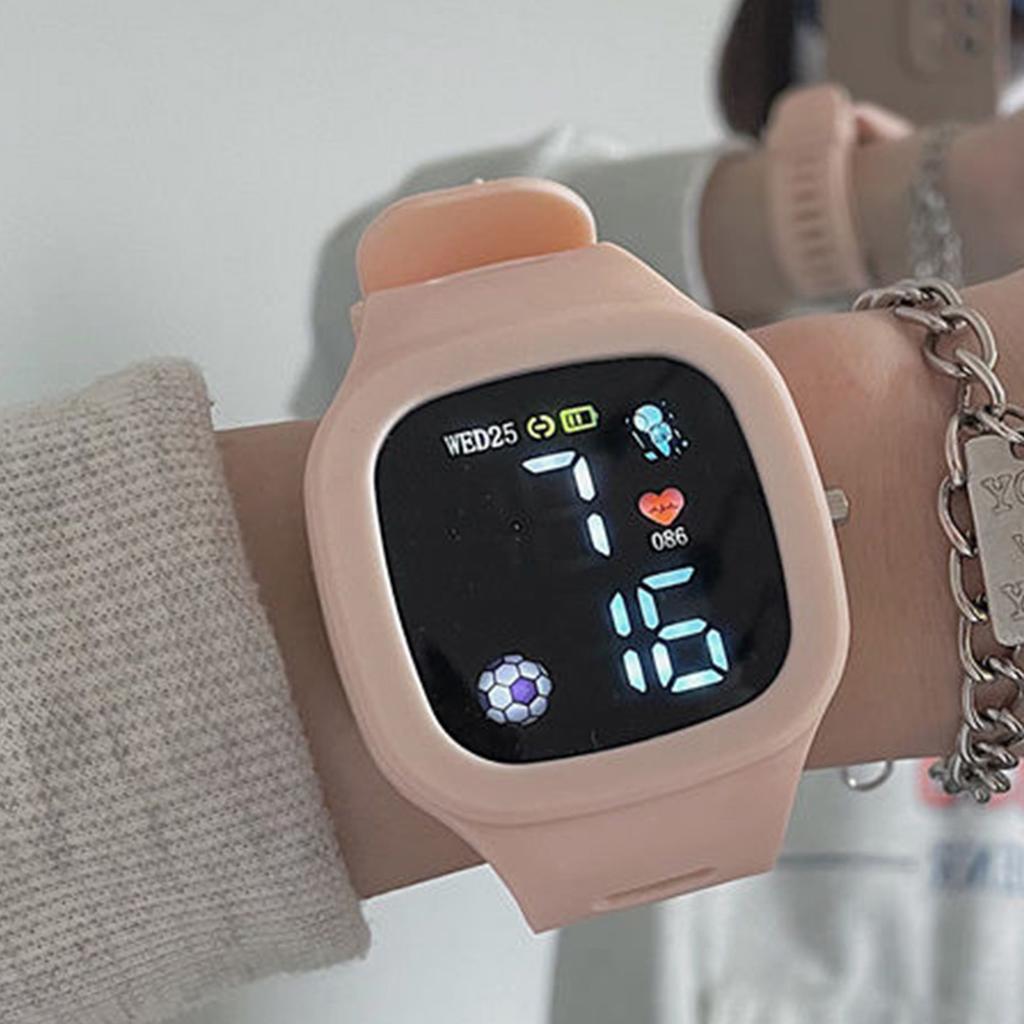 Casual Wrist Watches HD Digital Display Easy To Read Square Dial Watches for Students Boys and Girls