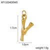 CARLIDANA Letter Charm Waterproof Stainless Steel Accessories DIY Jewelry Bamboo Knot Necklace Bracelet Alphabet Pendant