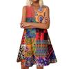 Women's Casual Fashion Breathable V-neck Vest With Pockets Floral Holiday Dress