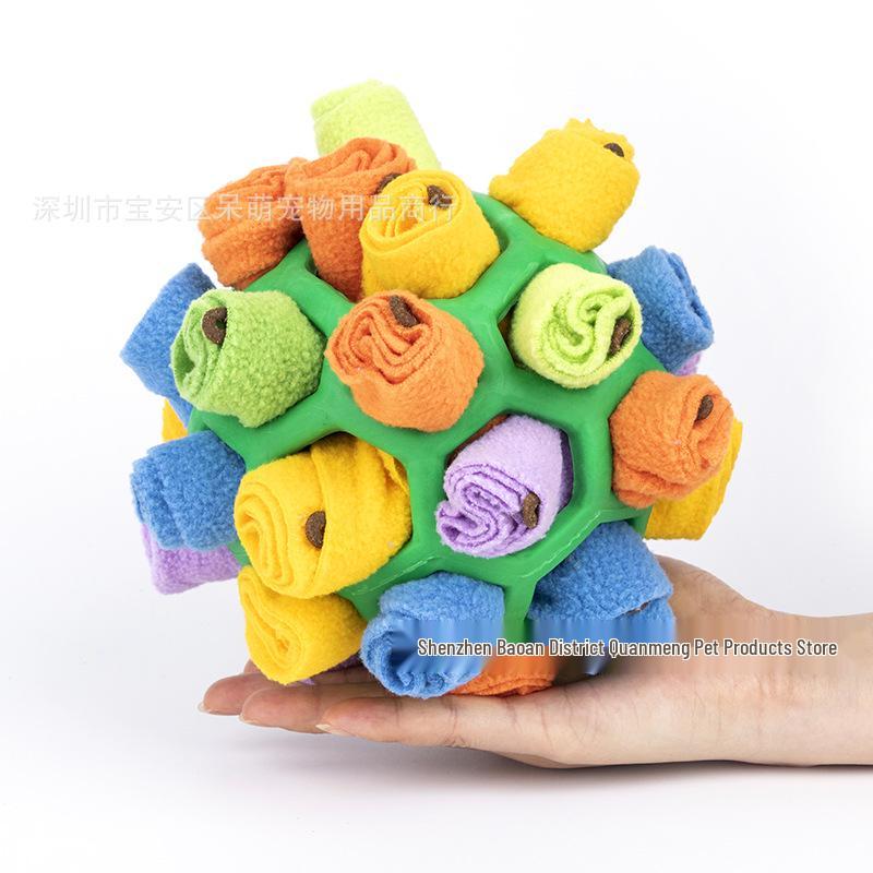 Pet Sniff & Play: Hidden Food Rubber Ball Toy for Dogs