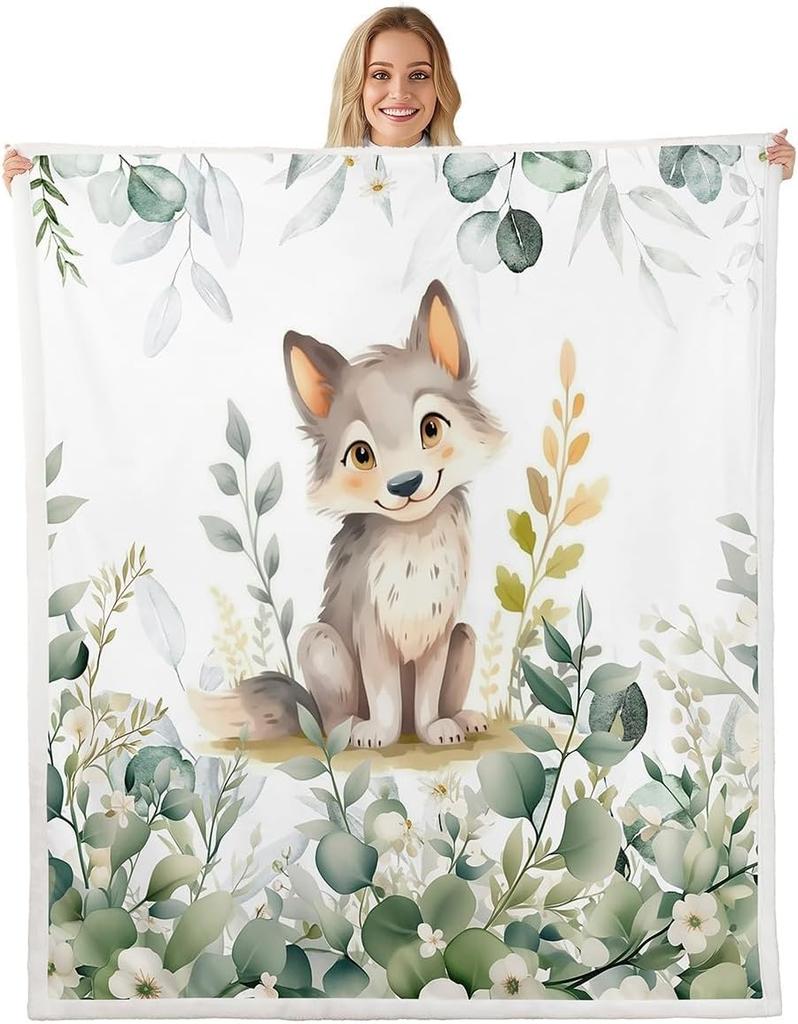 Cute Parrot Blanket Soft Fleece Throw Bird Lover Gift Kids Room Decor Floral Design Home Decoration